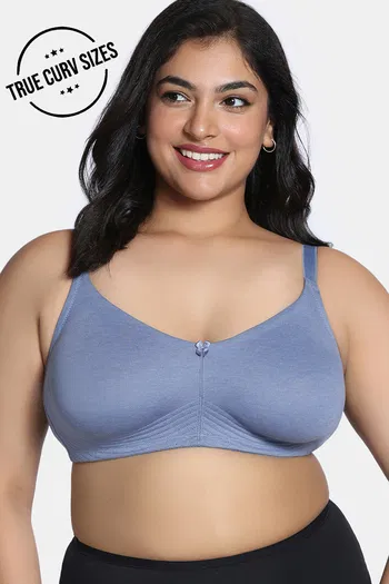 Buy Zivame True Curv Double Layered Non Wired 3/4th Coverage Sag Lift Bra - Wild Wind